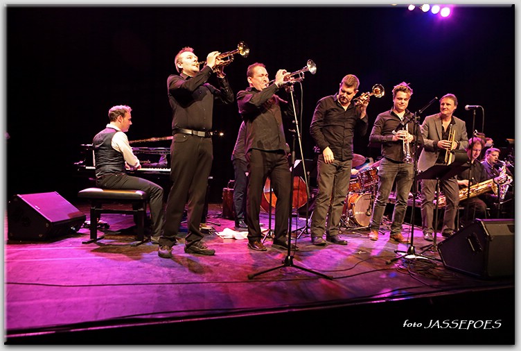 Bert Joris and BJO trumpet section : Jeroen Van Malderen,Nico Schepers, Serge Plume, Jo Hermans, Bert Joris  JASSEPOES